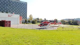 BELL 429 - OM-ATT - odlet z heliportu - fakultná nemocnica Banská Bystrica