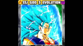 🔥Super Saiyan💯God evolution 3😈 #goku #anime #dragonball #manga #dbs ##viral #like #shorts #dblegends