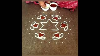 9×5 dots kolam. Latest dot kolam designs. Simple rangoli/muggulu. Daily use dot kolam. Easy rangoli.