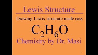 Draw Lewis Structure for Dimethyl Ether C2H6O