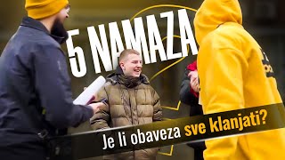 Je li obavezno klanjati 5 namaza? ISLAMSKI ULIČNI KVIZ | Projekat Pozivaj!