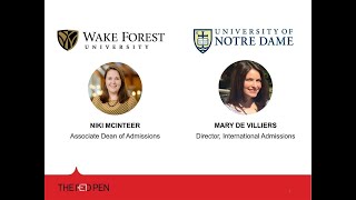 Webinar: Live Chat with Admissions - University of Notre Dame and Wake Forest University