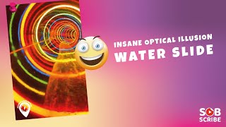 😱 Insane Optical Illusion Water Slide | Water Park | Water Slide 🔥 ADVENTURES FEVER #shorts