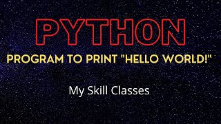 Hello world program in python| first python program | python program to print message in quotes