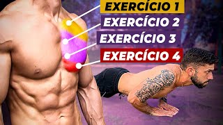 4 Exercícios de Peito FÁCEIS - Flexão de Braço no Solo