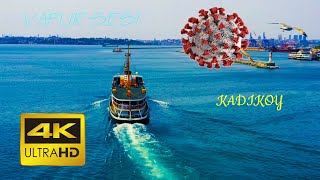 4K UHD - Kadıköy vapuru, #vapur #sesleri, corona ile boş kalan koltuklar