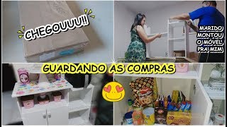 RECEBIDO | GUARDANDO A COMPRA DO MÊS NA DESPENSA | MOSTREI TUDO PRA VOCÊS |Aline Camargo