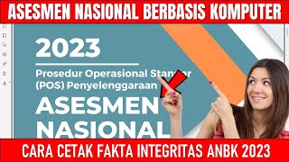 ANBK SD 2023 - CARA MEMBUAT LEMBAR FAKTA INTEGRITAS ANBK TERBARU