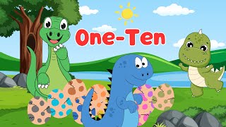 Counting 1 to 10 with Dinosaurs | Fun Dinosaur Song for Kids | Baby Dinosaur Nursery Rhyme