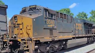 CSX 3415: Ashland Virginia going south thru Ashland Virginia Amtrak station loaded in COAL 6/15/24.