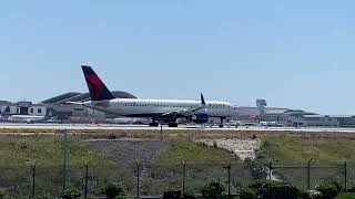 Delta Air Lines Boeing 757-200 taking off from runway 24R Los Angeles International Airport KLAX