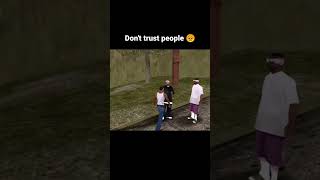 Gta San Andreas Don't trust people 😨 cj death #short #online #gta