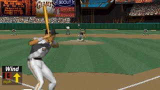 MLB Pennant Race (PS1) - CPU vs. CPU Gameplay