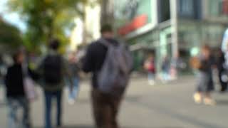 Pedestrians on the sidewalk Blurred | FREE DOWNLOAD #NoCopyright 4k #StockFootage