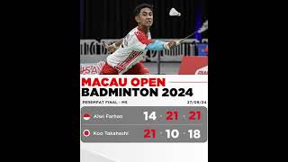 Alwi Farhan Lolos Semifinal Macau Open 2024