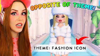 OPPOSITE OF THEME ONLY OUTFITS in DTI! Dress to Impress in Roblox