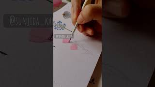 Mini Flower Painting ✿|4/5 #shorts #gouachepainting #beginners