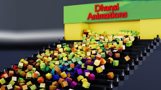 Falling 500 boxes animation Satisfying video | animations