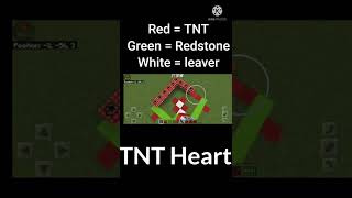 Minecraft  beautiful TNT heart  #shorts #minecraft