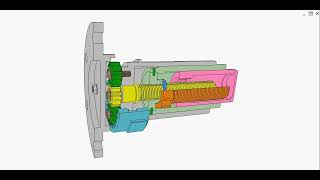 Screw 2-stage telescopic actuator 2b