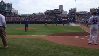 Dylan Gutierrez Throws Cubs First Pitch