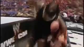 Kurt Angle olympic slams Mark Henry on announce table