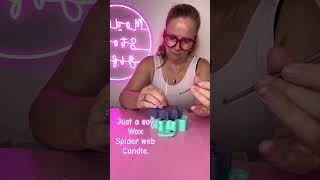 Soy wax spider web candle #candlemaking