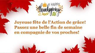 HAPPY THANKSGIVING Day | Joyeuse fête de l’Action de grâce 🦃