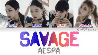 æspa (에스파) - Savage Colour Coded Lyrics (Han/Rom/Eng)