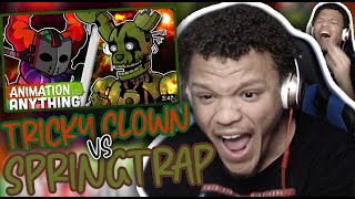 MY NEW FAVORITE AVA!!!!! Tricky the Clown vs Springtrap ANIMATION VS ANYTHING REACTION