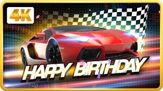 Car Birthday theme with Lamborghini background video loops HD 3 hours