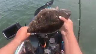 Catching Fluke in Backwater Channels - New Jersey Kayak Fishing Targeting Flounder