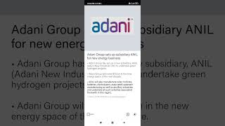 Adani Group sets up subsidiary for new energy business