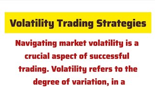 Navigating Market Volatility | Strategies for Confident Trading