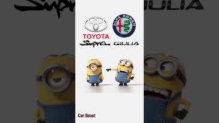 Toyota supra vs alfa romeo giulia minions style funny#funny #tiktok #status #foryou #trending#supra