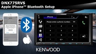 KENWOOD DNX775RVS Apple iPhone™ Bluetooth Setup