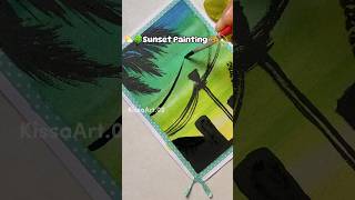 Sunset Painting Ideas 🍀😍😱🌤️ #art #shorts #viral #watercolorpainting