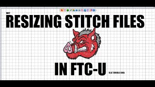 Resizing Existing Stitch Files in FTC-U