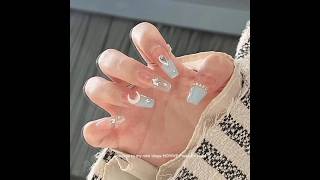 Beautiful nail art stone nails