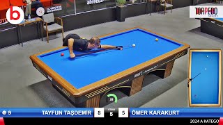 TAYFUN TAŞDEMİR vs ÖMER KARAKURT | FİNAL GROUP | 3 Cushion Billiards Championship STAGE 2 -A- 2024