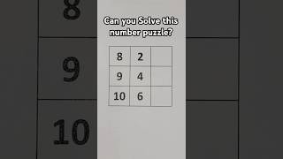 Can you solve this number puzzle? #puzzles #puzzle #maths