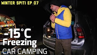 -15°C मैं CAR CAMPING, Chitkut to Nako, Winter Spiti Ep 07 | Maruti Ignis