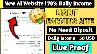 New Usdt Earning Site Usd Mining Site 2024 Best Investment Usdt Earning Website