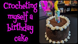 Crocheting myself a birthday cake