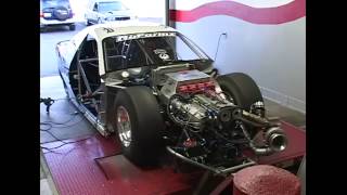 Front-Wheel Drive Drag Car Blows Tire