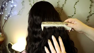 ASMR Hair Soft Brushing & Tracing ✨ Inaudible Whisper