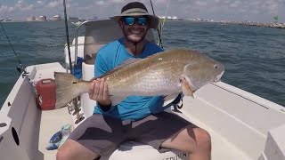 Freeport Texas Fishing HUGE BULL RED!