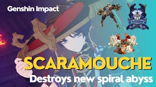 Spiral Abyss 4.1 Easy mode Scaramouche Gameplay | Genshin Impact.