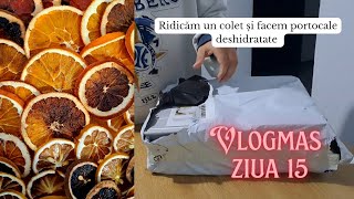 Vlogmas ziua 15 | Ridicăm un colet și facem portocale deshidratate