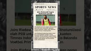 Jairo Riedewald Segera Berkostum Garuda? #shorts #timnas #football #youtubeshorts